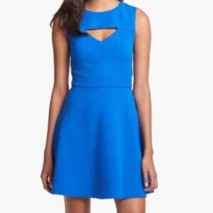 French Connection Fit and Flare Mini Dress with Cutout